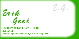 erik geel business card